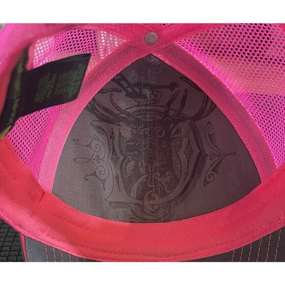 JOHN DEERE Snapback Gray Pink Mesh NWOT Trucker Hat‎ Baseball Cap Tractor Farm - Picture 5 of 5
